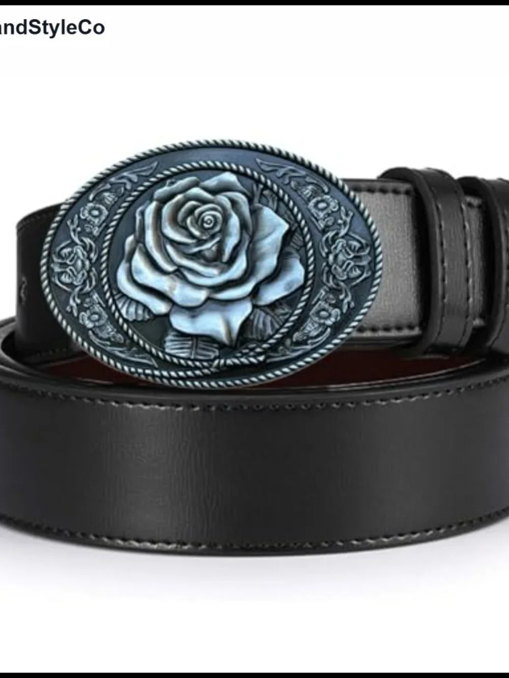 Vintage Floral Engraved Western Belt Buckle Fits 1.5